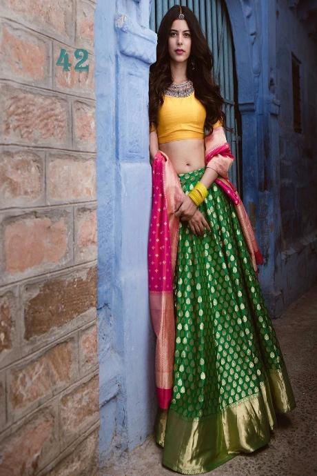 Heavy Designer Green Color Lehenga Choli Design For Women KAVASHTHA