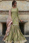 Light Green Colored Party Wear Salwar Suit With Designer Dupatta