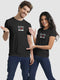 Black Couple T-Shirts Set for him and her,Joggeres