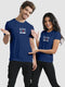 Blue Couple T-Shirts Set for him and her ,Joggeres