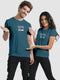 Couple T-Shirts Set for him and her Firozi Color,Joggeres