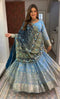 Designer Sky Blue Color Party Wear Latest Collection Wedding Lehenga