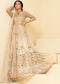 Amiable White Color Round Flair Anarkali Stylish Fancy Gown