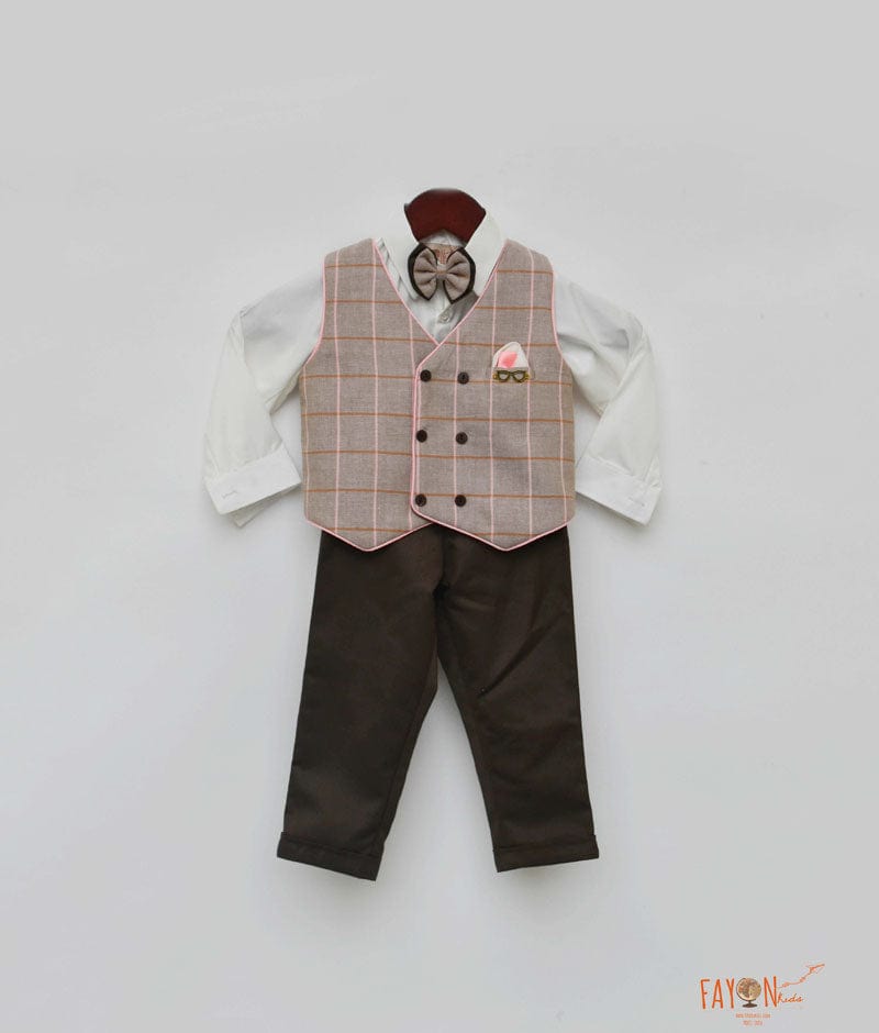 Boys Black Suit With Bow-Tie