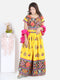 Yellow Color Stylish Halter Neck Top And Lehenga For Kids