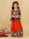 Orange Color Lehenga Choli For Kids