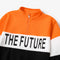 orange white and black color t-shirt and pants