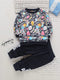 Kids Typography Printed Pure Cotton Night Suit