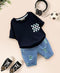 black simple fancy short ware