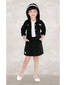 Girls black 3 Pcs Corduroy Co-Ord Set