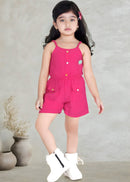pink Round Neck Empire short Dress
