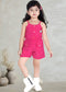 pink Round Neck Empire short Dress