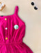 pink Round Neck Empire short Dress