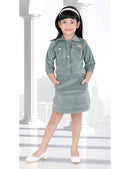 Girls grey 3 Pcs Corduroy Co-Ord Set