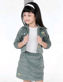 Girls grey 3 Pcs Corduroy Co-Ord Set